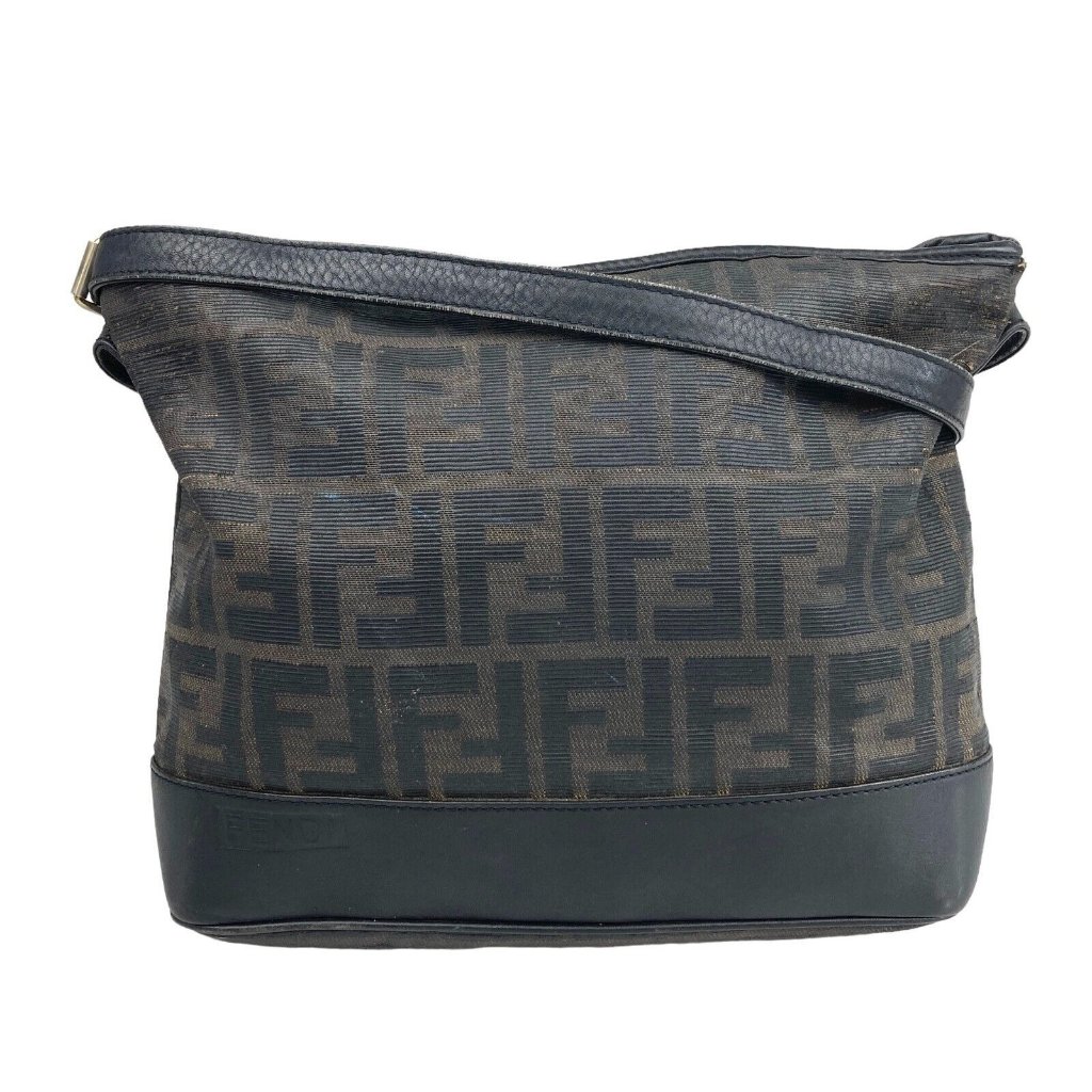 408197j Fendi Shoulder Bag Brown Pvc Leather Zucca